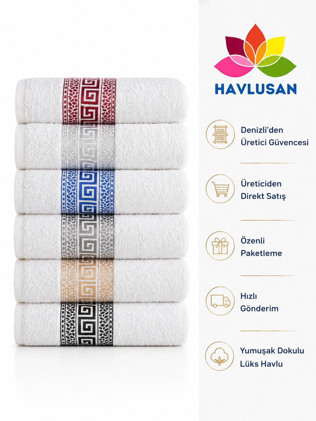 6 Set Banyo Havlu Set