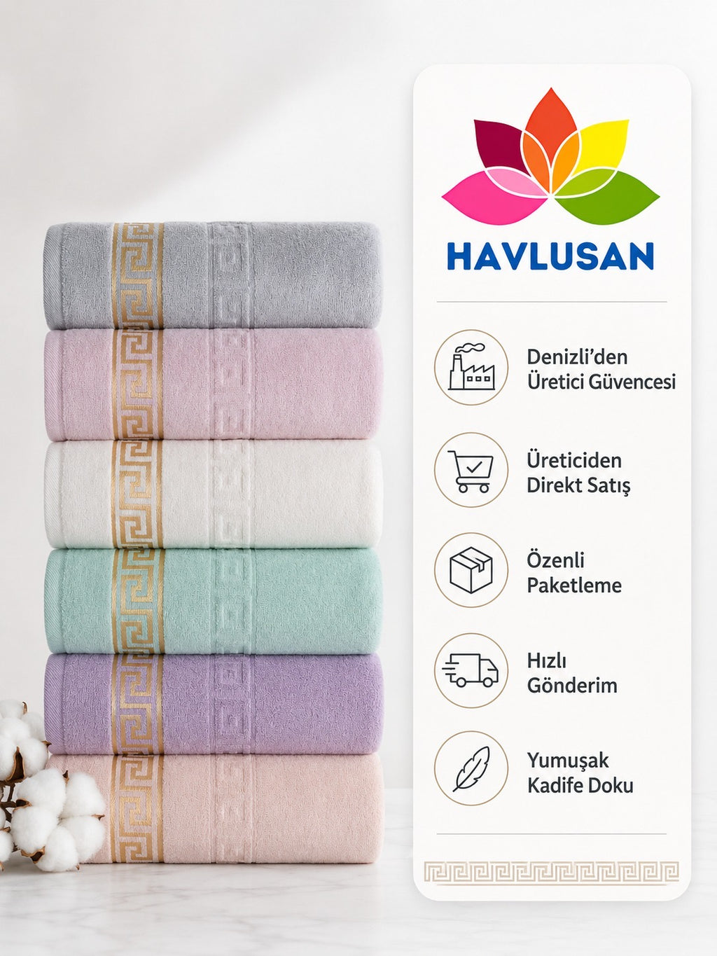 6 Set El Yüz Havlu Set