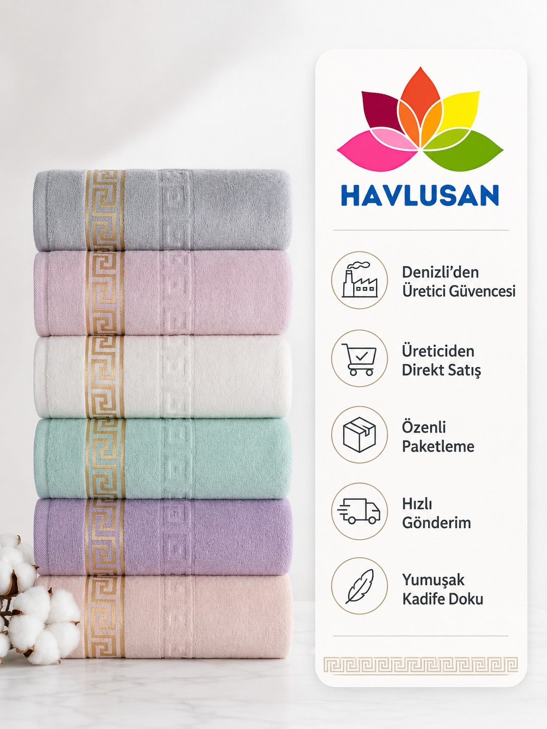 6 Set El Yüz Havlu Set