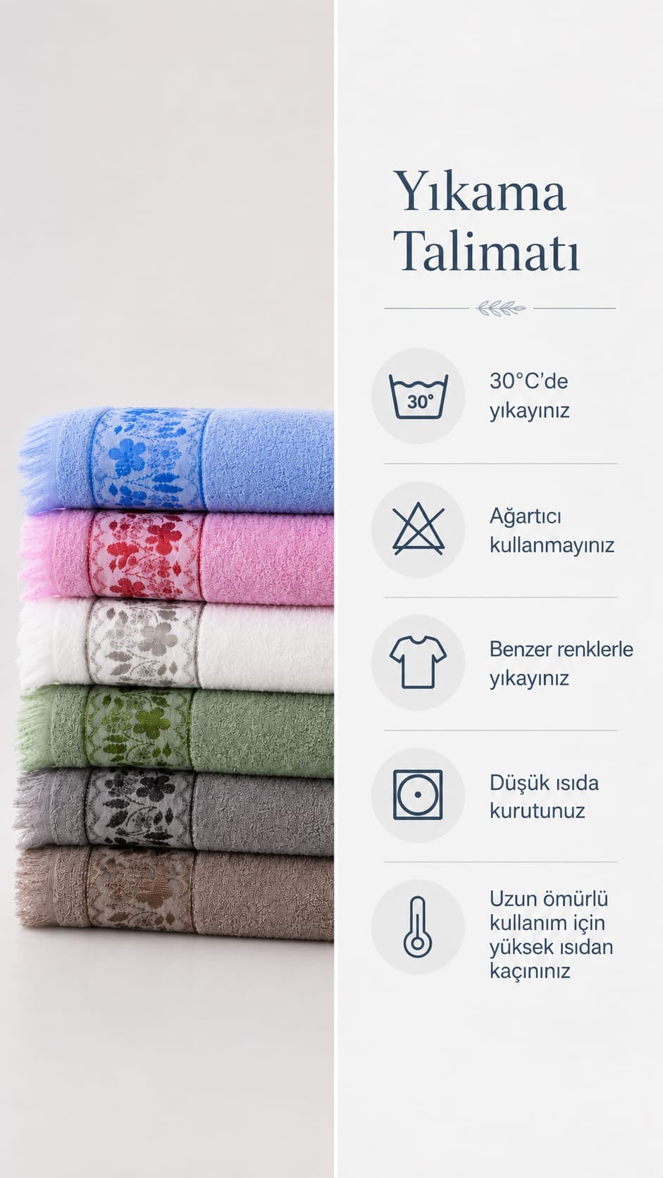 6 Adet El Yüz Havlu Set