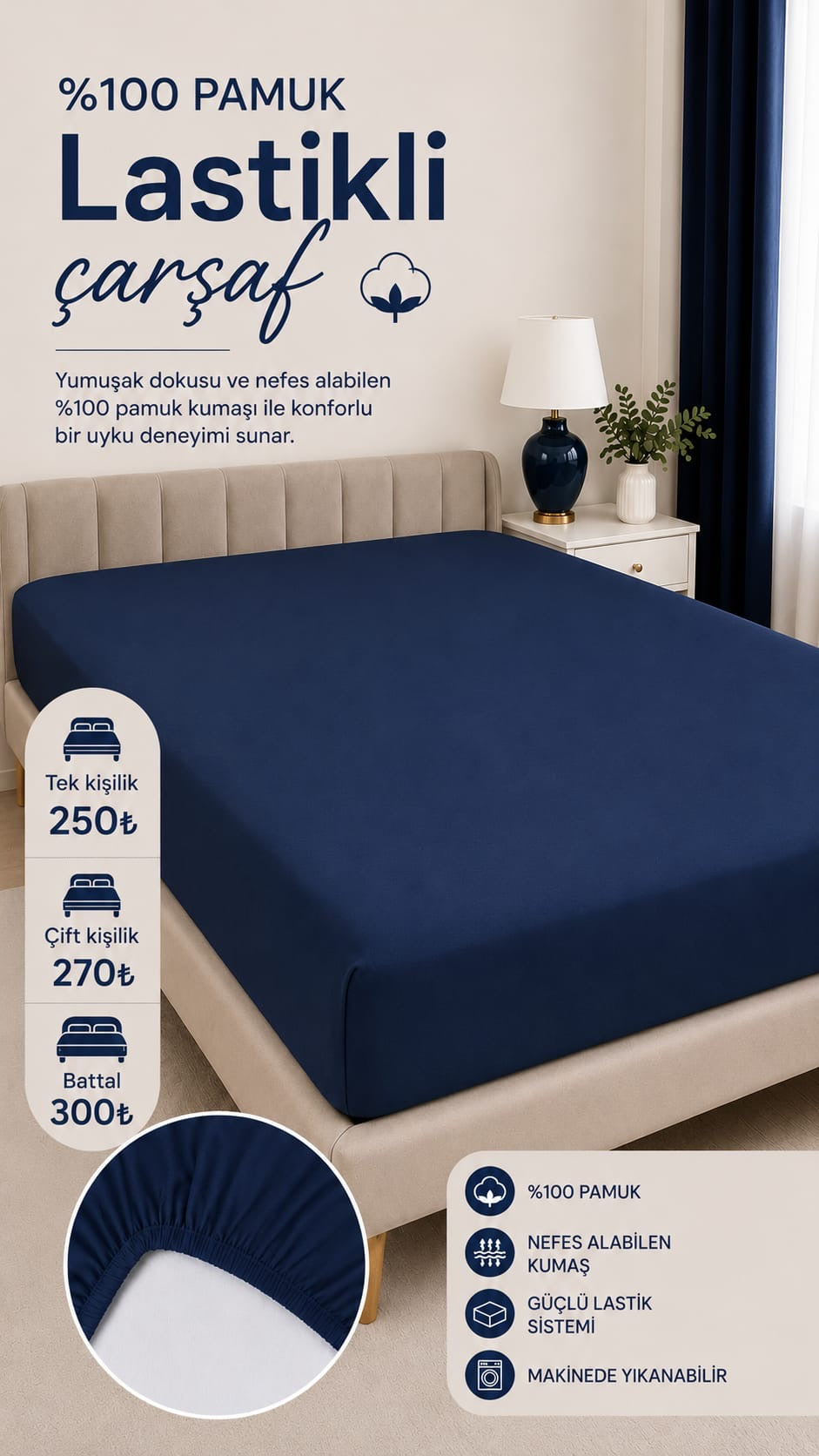 Lastikli Çarçaf
