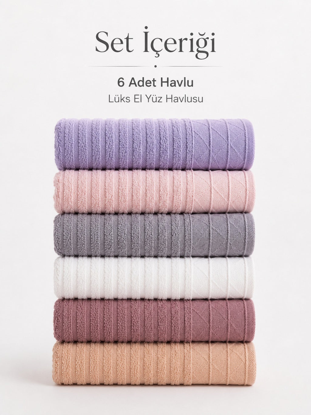 6 Set El Yüz Havlu Set
