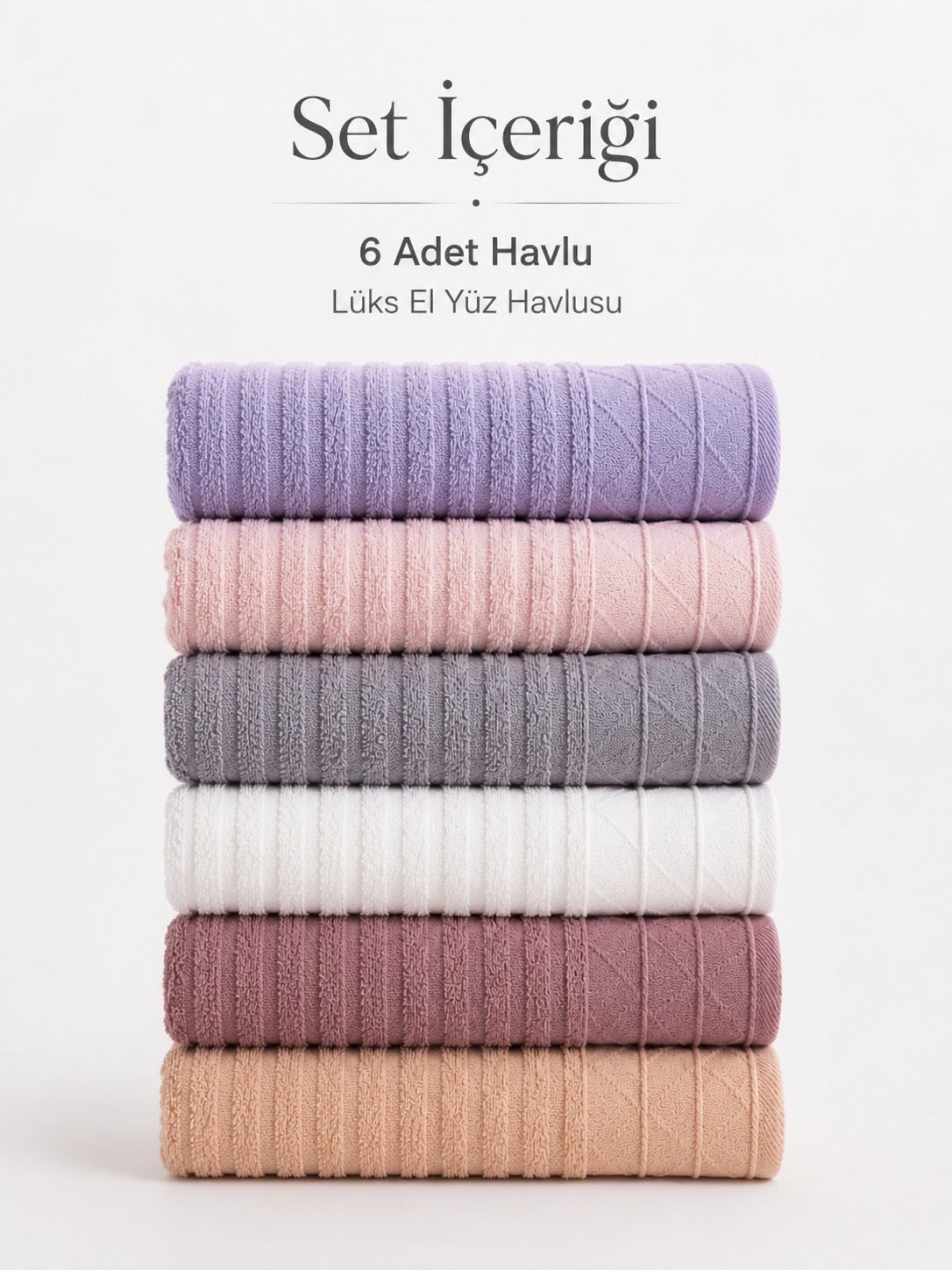 6 Set El Yüz Havlu Set