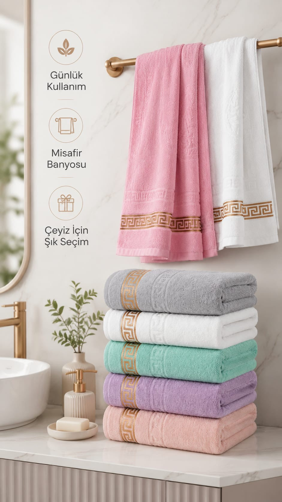 6 Set El Yüz Havlu Set