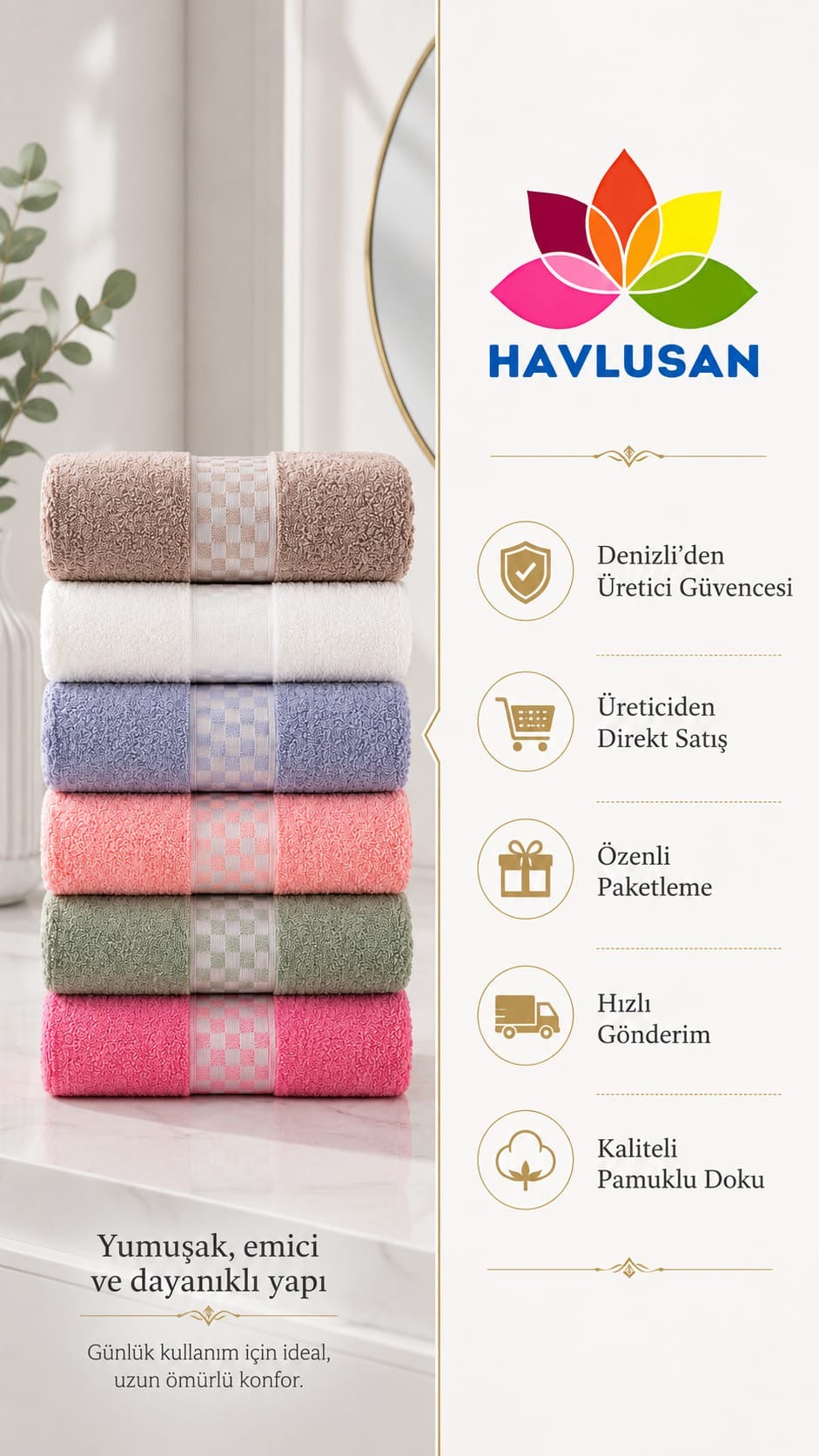 6 Adet El Yüz Havlu Set