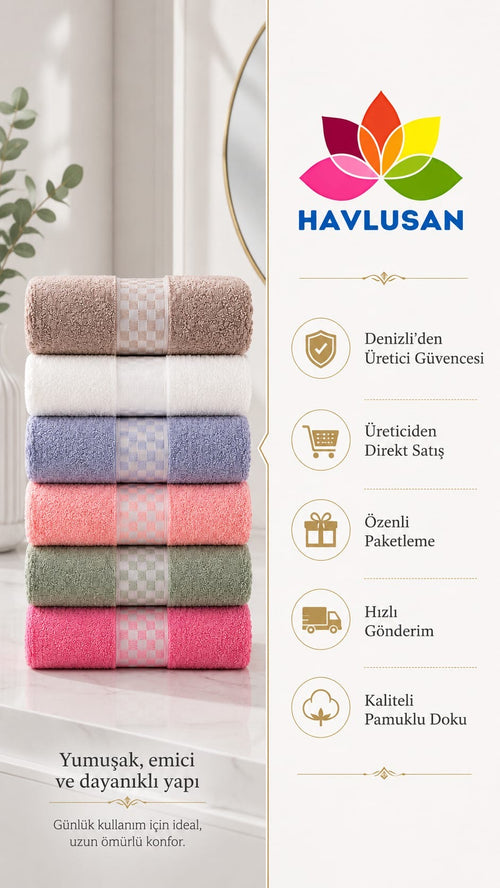 6 Adet El Yüz Havlu Set