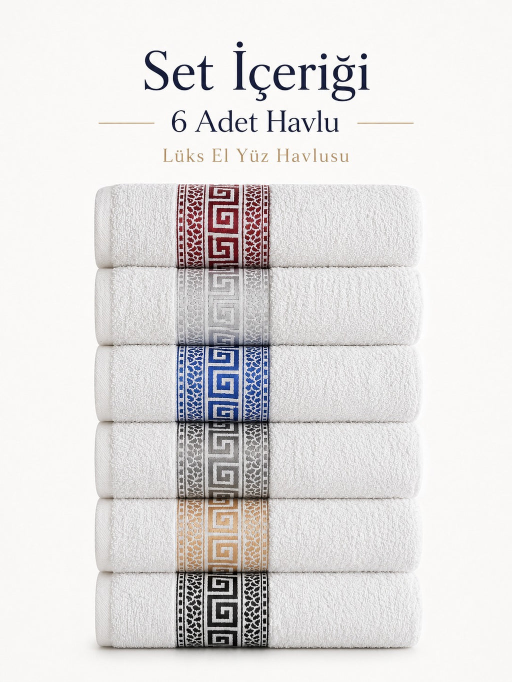 6 Set Banyo Havlu Set