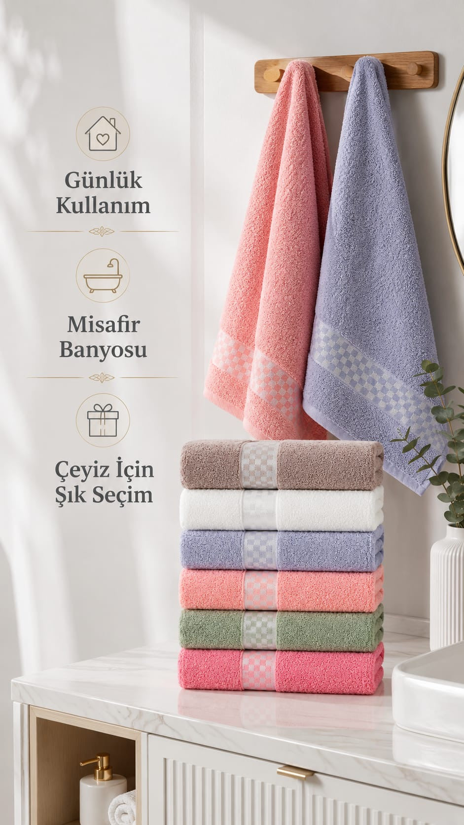 6 Adet El Yüz Havlu Set