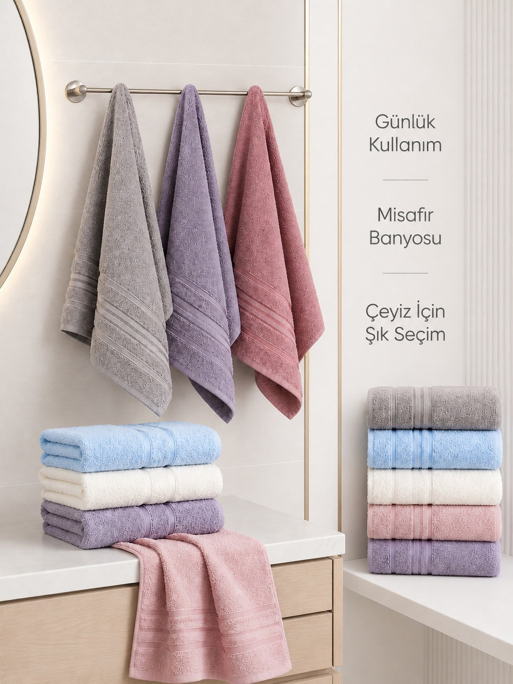 10 Adet El Yüz Havlu Set