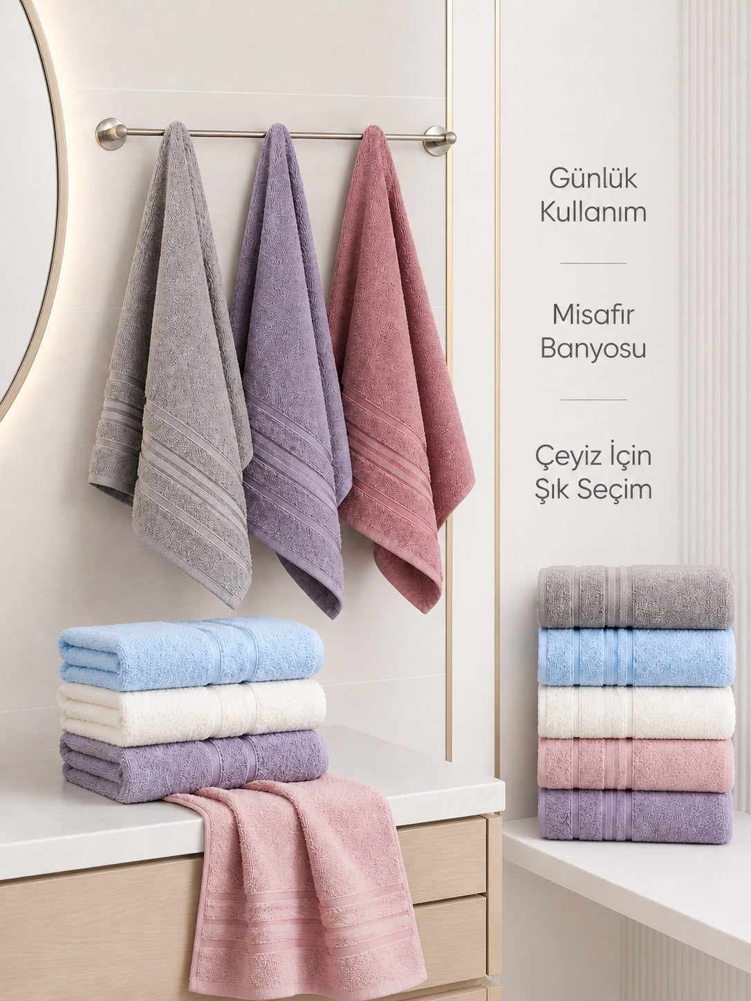 10 Adet El Yüz Havlu Set