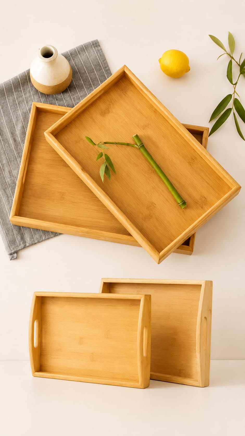 Bambu 2'li Tepsi