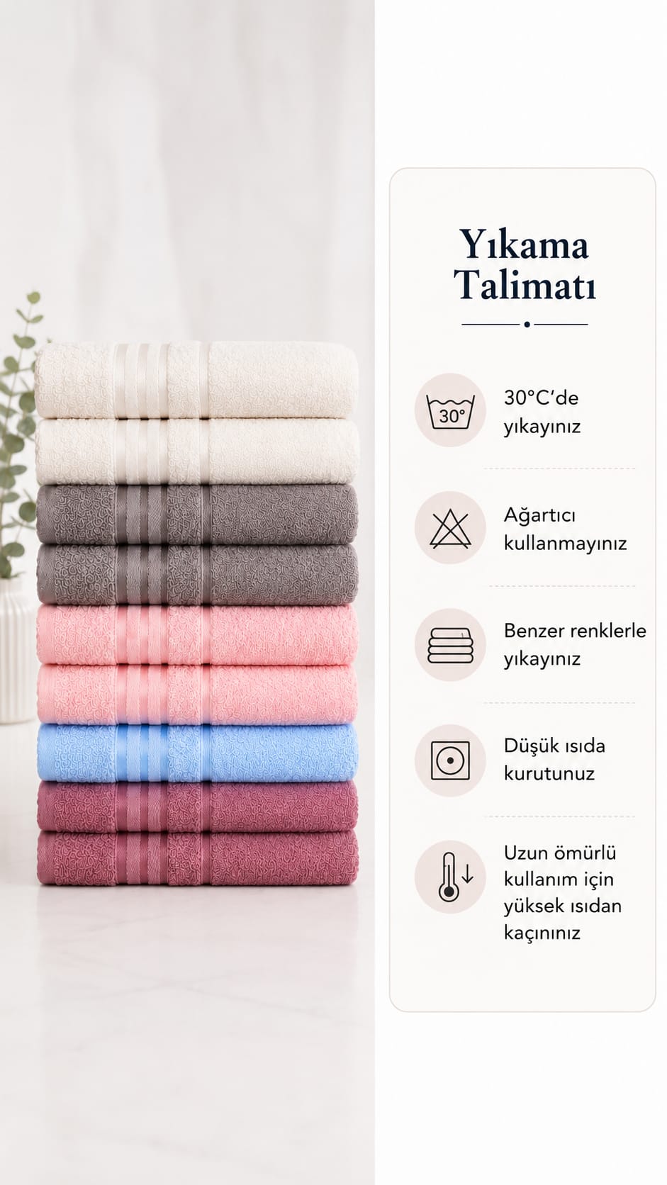 Eloria 10 Adet El Yüz Havlu Set