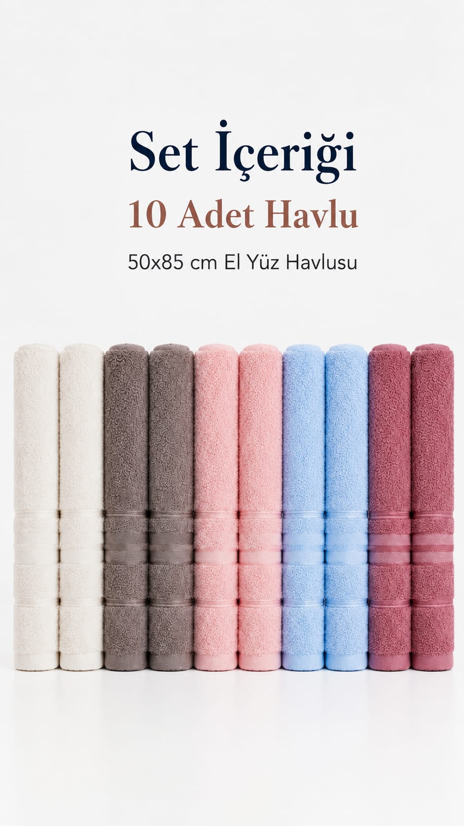 Eloria 10 Adet El Yüz Havlu Set