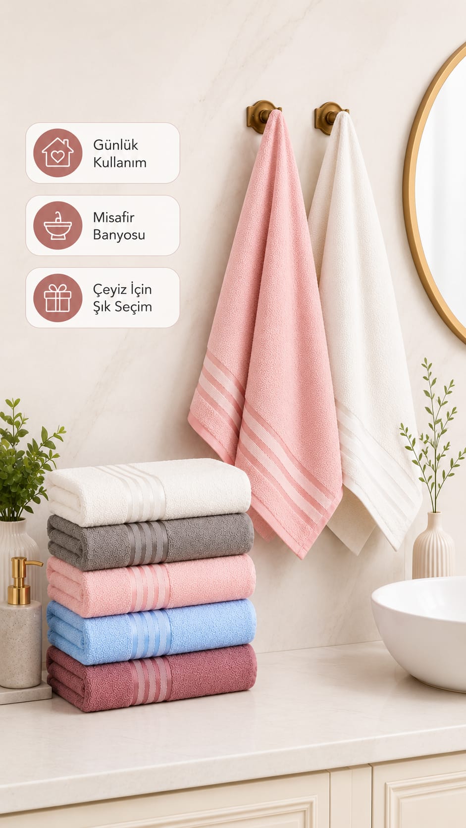 Eloria 10 Adet El Yüz Havlu Set