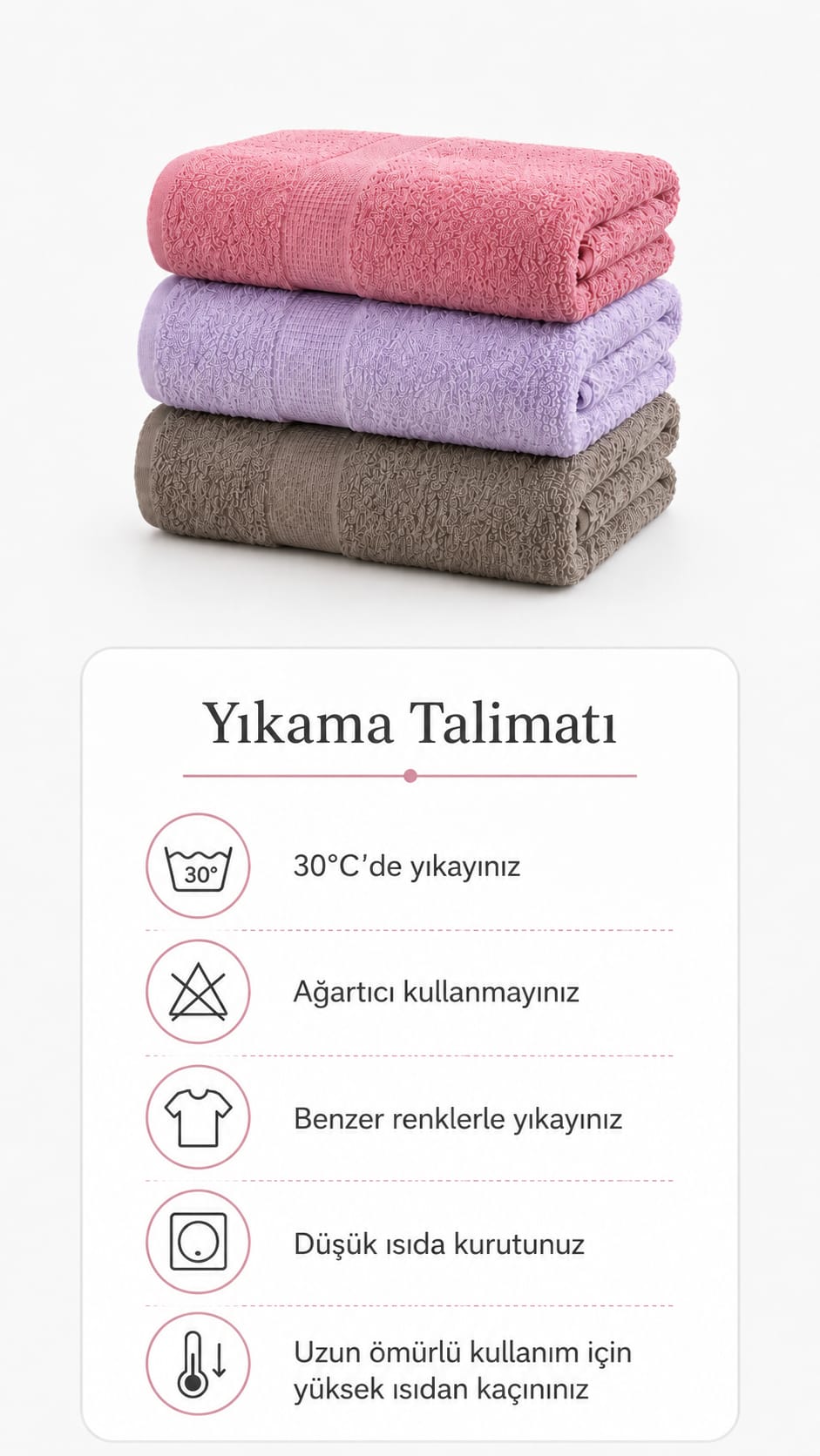 Rüya 3 Adet Banyo Havlusu